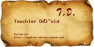Teschler Dávid névjegykártya